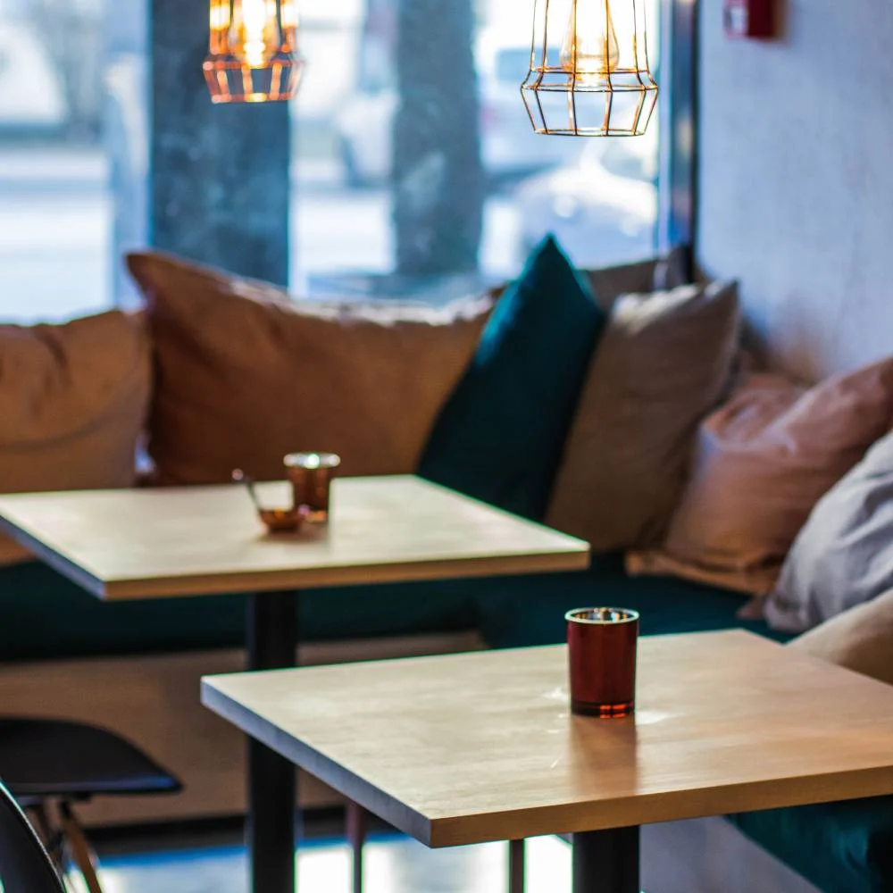 Loungemiljö i Lafinas kontorshotell